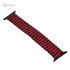 Generic Fabric Adjustable Watch Strap With Zigzag Design For Unisex Compatible With Watch Band 42/44 MM - Black Red - Safqqa Egypt