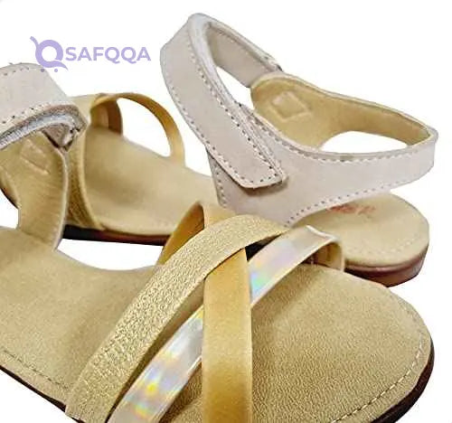 Summer slingback velcro closure flat sandals for girls - Safqqa Egypt