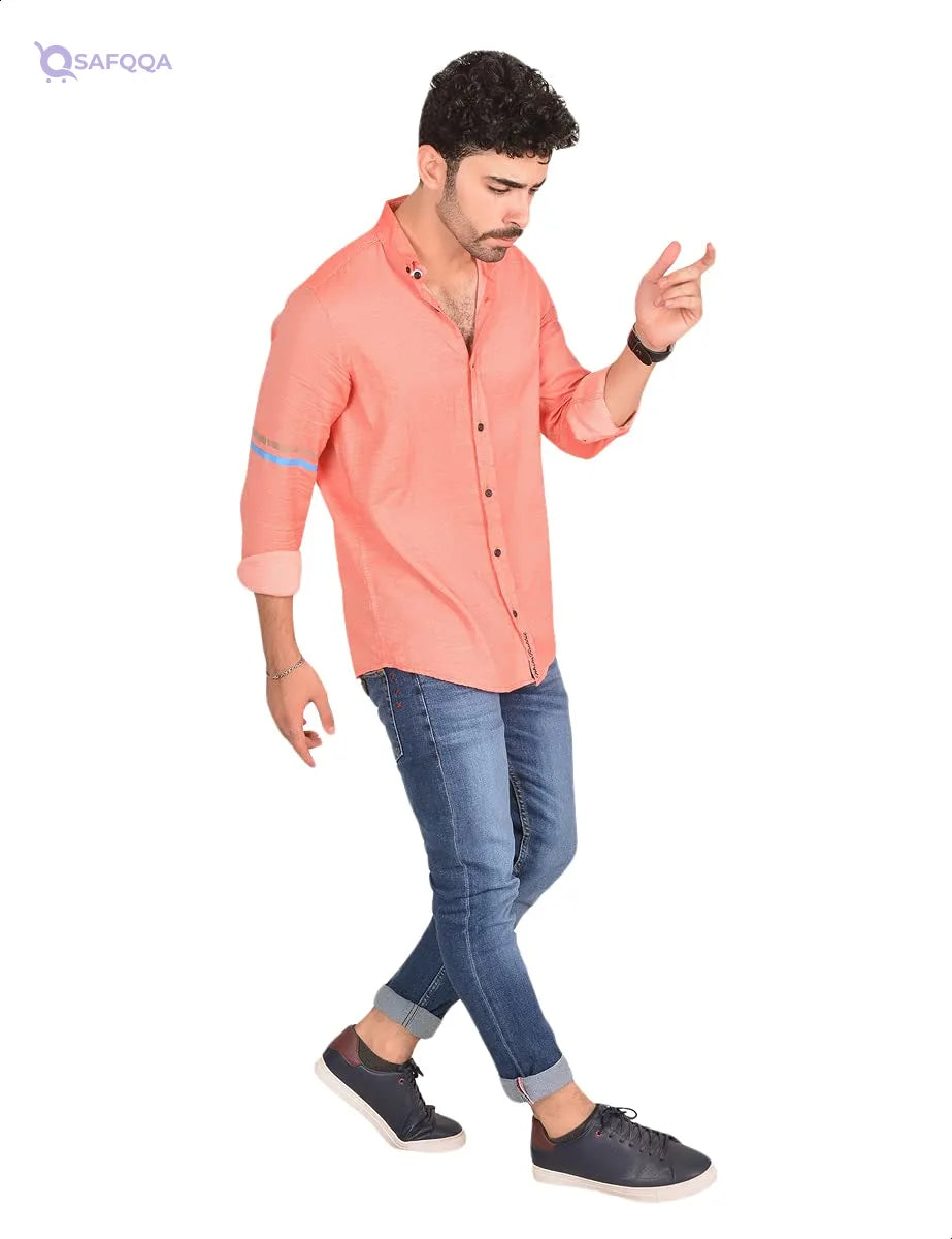 White Rabbit Basic Regular Fit Long Sleeves Shirt for Men,Soft, breathable fabric for all-day comfort. - Safqqa