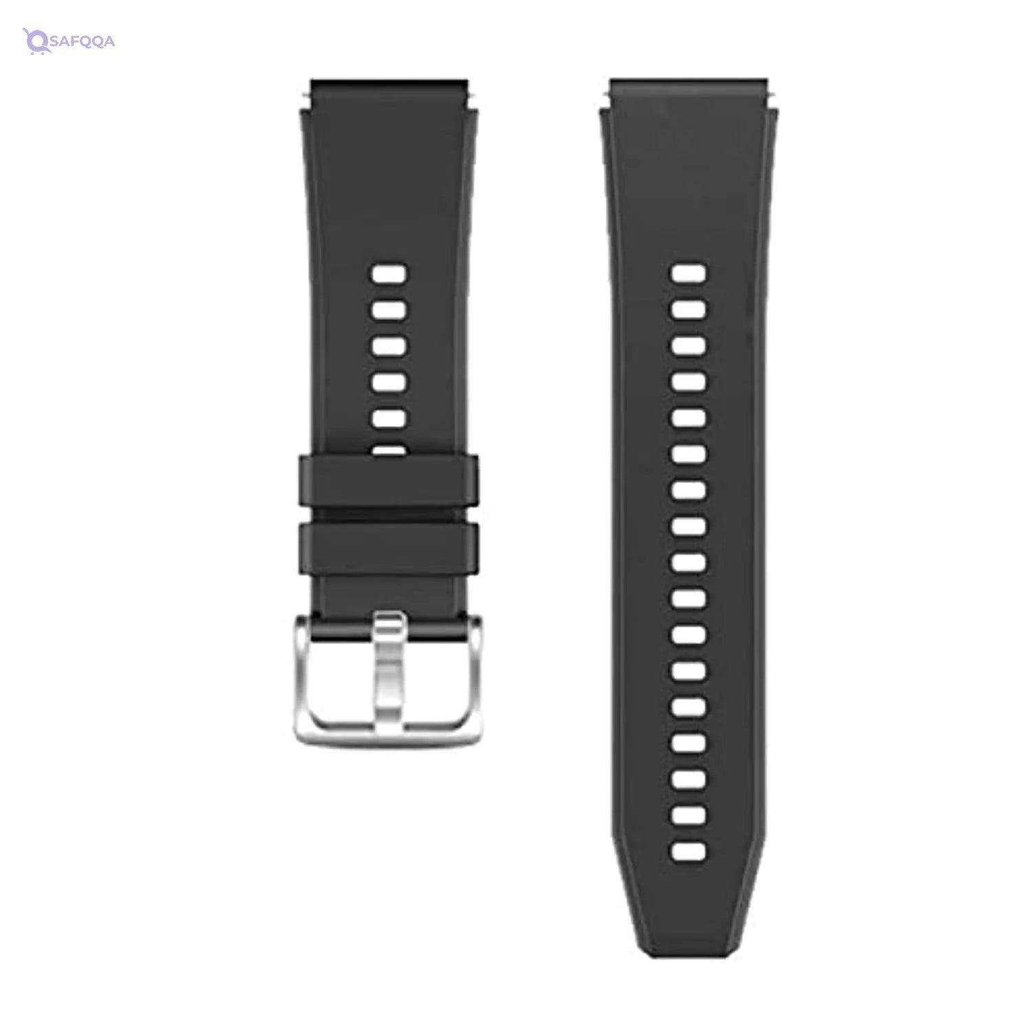 Generic Silicone Strap for Huawei GT2 Pro - Size 22 - Black, Unisex - Safqqa