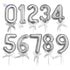 Plastic Shiny Cake Topper Designed With Number Seven Shaped And Long Stick Perfect Design Specially Made For Birthday Cake Decoration - Silver - Safqqa