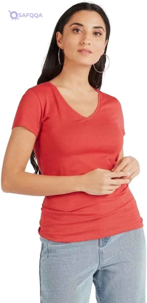 Splash womens 6036125 W H SL V NK T-Shirt - Safqqa Egypt