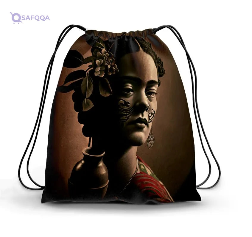 TAT DRAWSTRING BAG - 797, MultiColor, Large - Safqqa