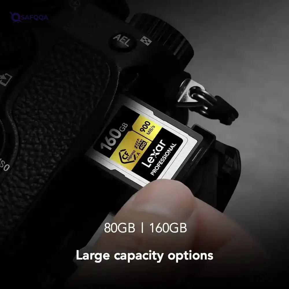 Lexar Professional 160GB CFexpress Type A Gold Series Memory Card, Up to 900MB/s Read, Cinema-Quality 8K Video, Rated VPG 400 (LCAGOLD160G-RNENG) - Safqqa