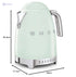 Smeg 50's Retro Style Kettle – 7 Temperature Settings, 1.7 L - Safqqa
