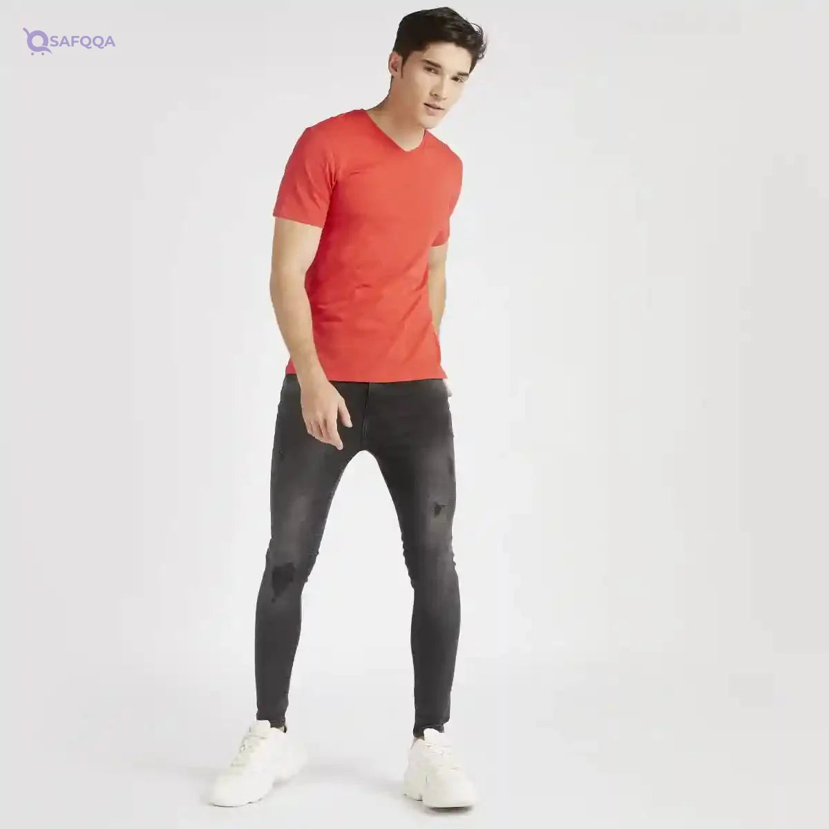 Splash mens 3516741 VNECK SOLID T-Shirt - Safqqa Egypt