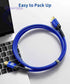 JSAUX HDMI Aluminum Alloy Cable 2M,High-speed HDMI 2.0 for smooth video and audio transfer - Safqqa
