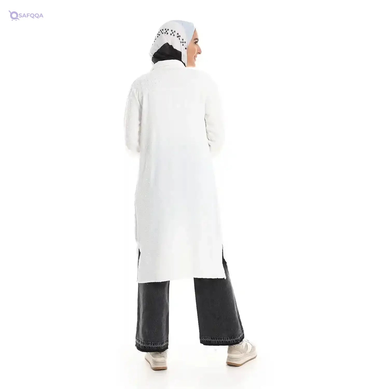 Jamila Women Self Stitches Tunic with Sided Slits - Safqqa Egypt