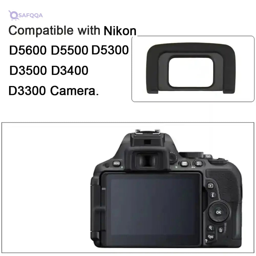 FANZR Eyecup Eyepiece Viewfinder for Nikon D5600 D5500 D5300 D3500 D3400 D3300 Camera, Replaces Nikon DK-25 (2 Pack) - Safqqa