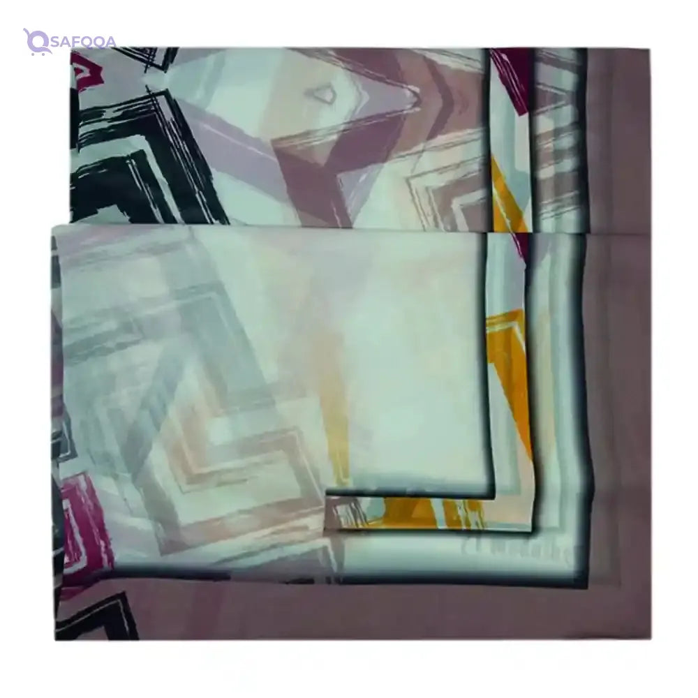 EL Modather Chiffon Crepe Scarf for women 195 * 70cm-Multicolor - Safqqa Egypt