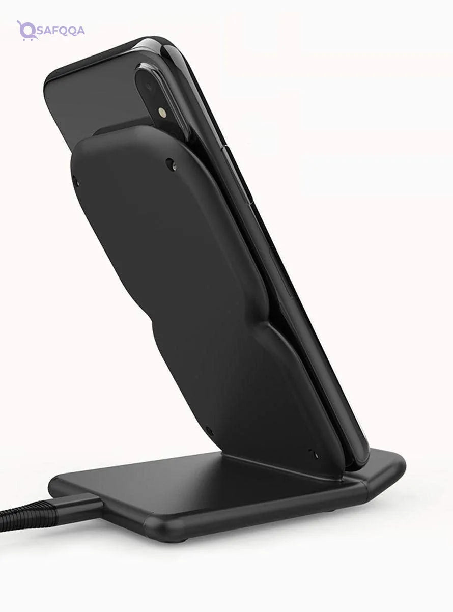 XO Wireless Charging Dock - WX003 - Matt Black - Safqqa