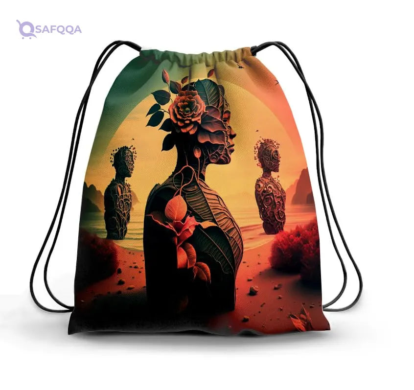 TAT DRAWSTRING BAG - 816, MultiColor, Large - Safqqa