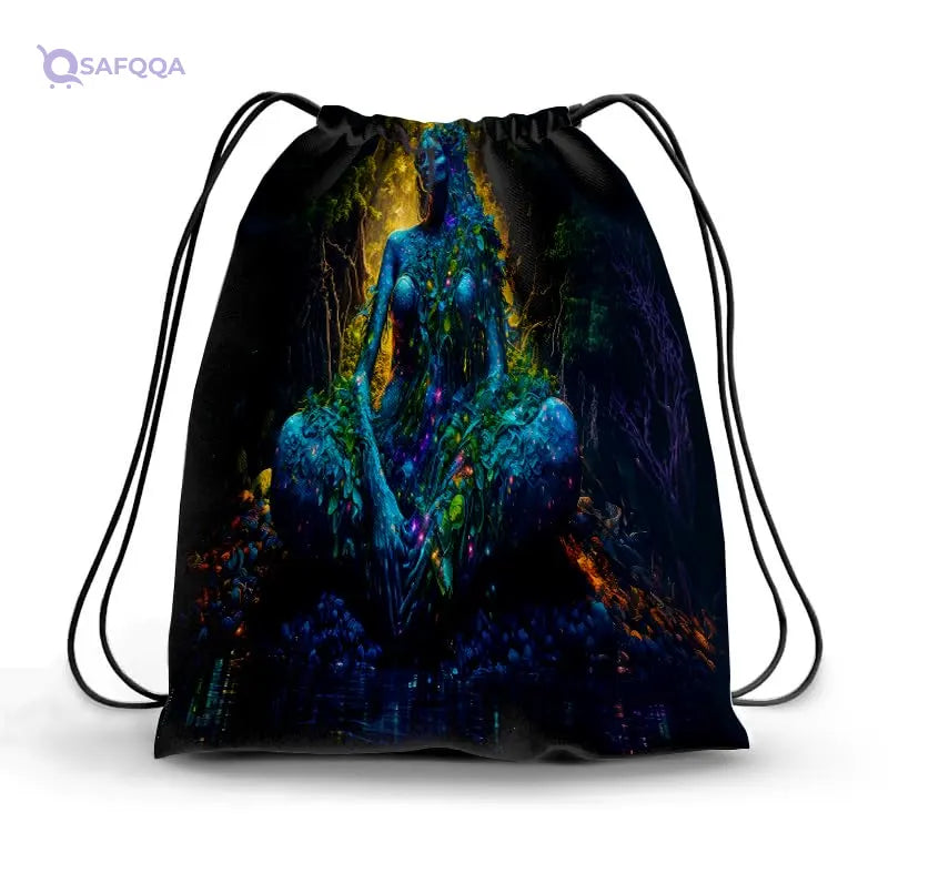 TAT DRAWSTRING BAG - 734, MultiColor, Large - Safqqa