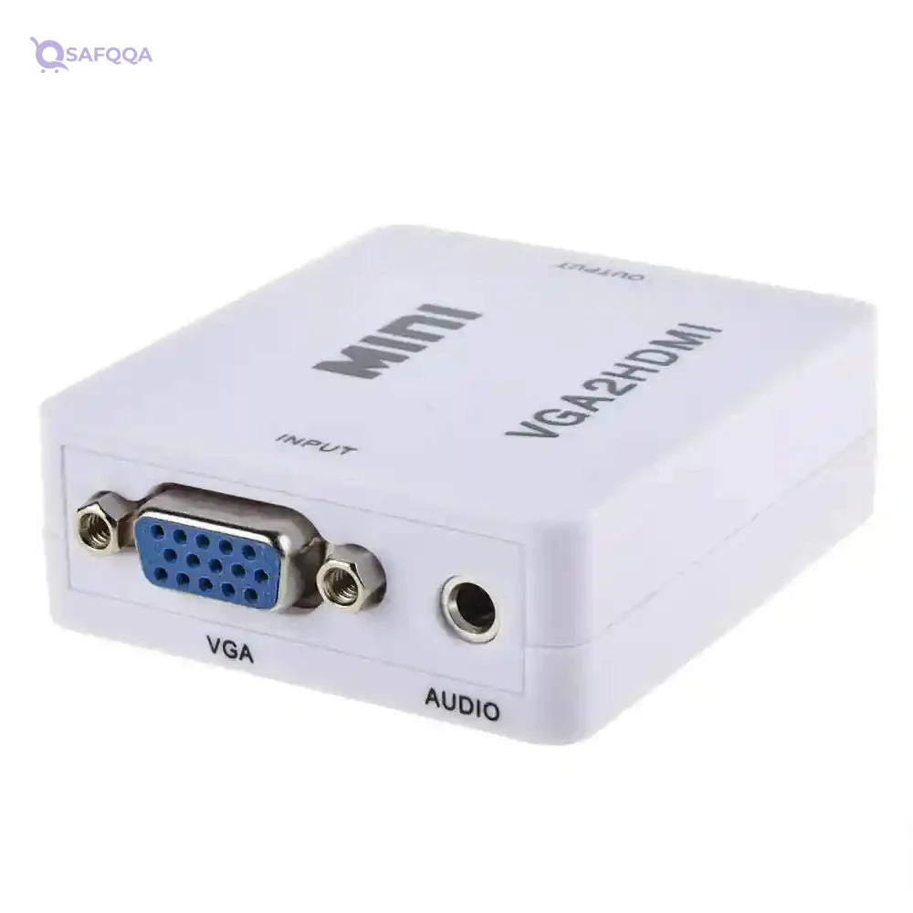 VGA to HDMI Adapter with Audio – Full HD 1080P Support - Safqqa