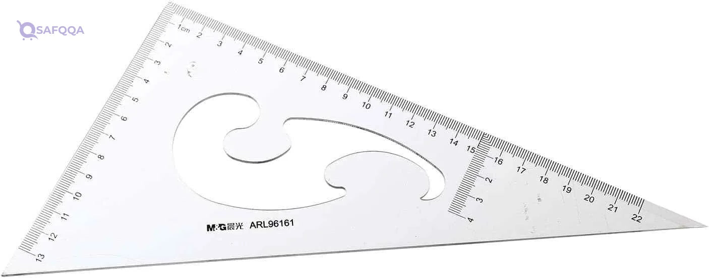 M&G ARL96161 Plastic Set of 2pcs 90-Degree Triangle Rulers - Clear - Safqqa Egypt