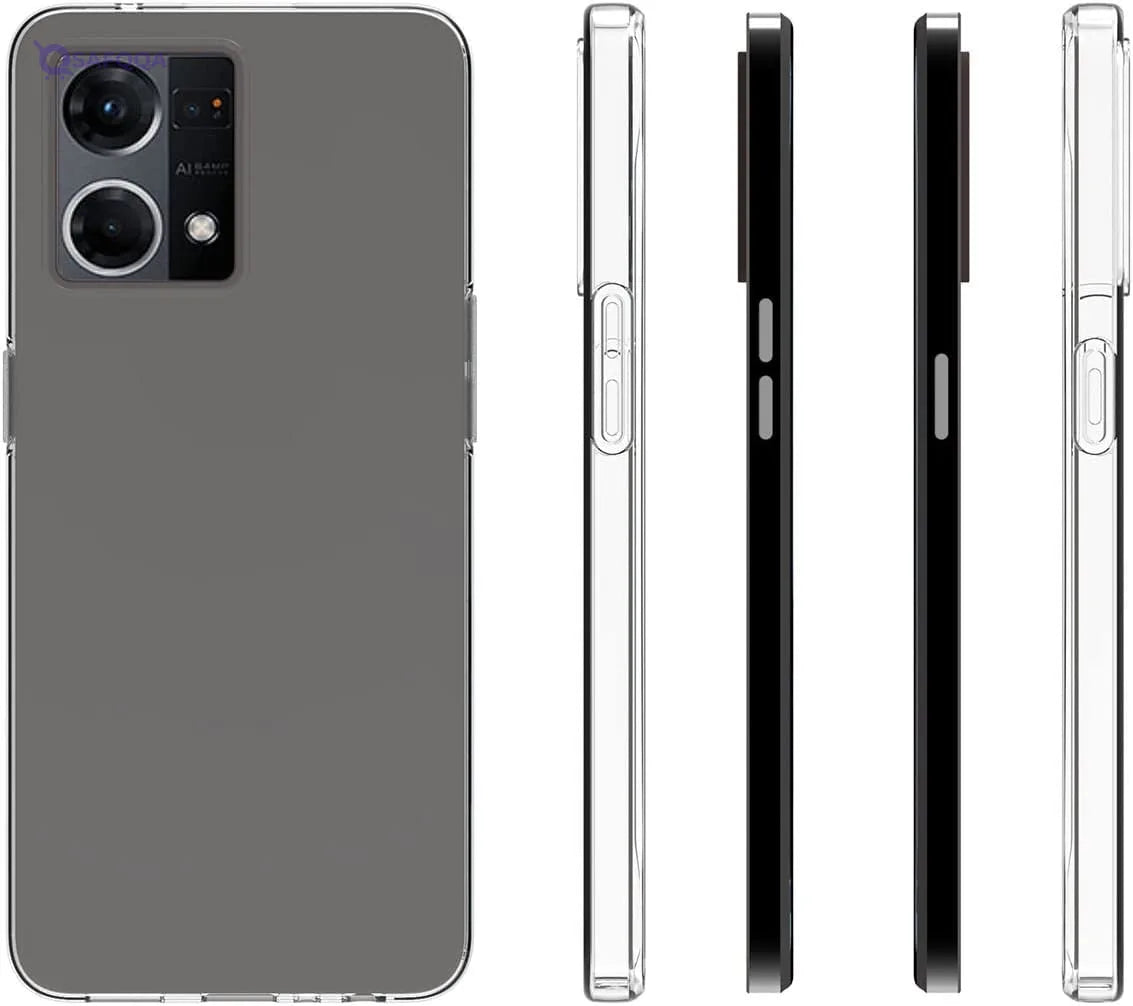 Case for OPPO RENO7 4G, Slim Thin Back Cover with Camera Protection Soft TPU Scratch Resistant Shockproof Anti-Drop Case . - Safqqa