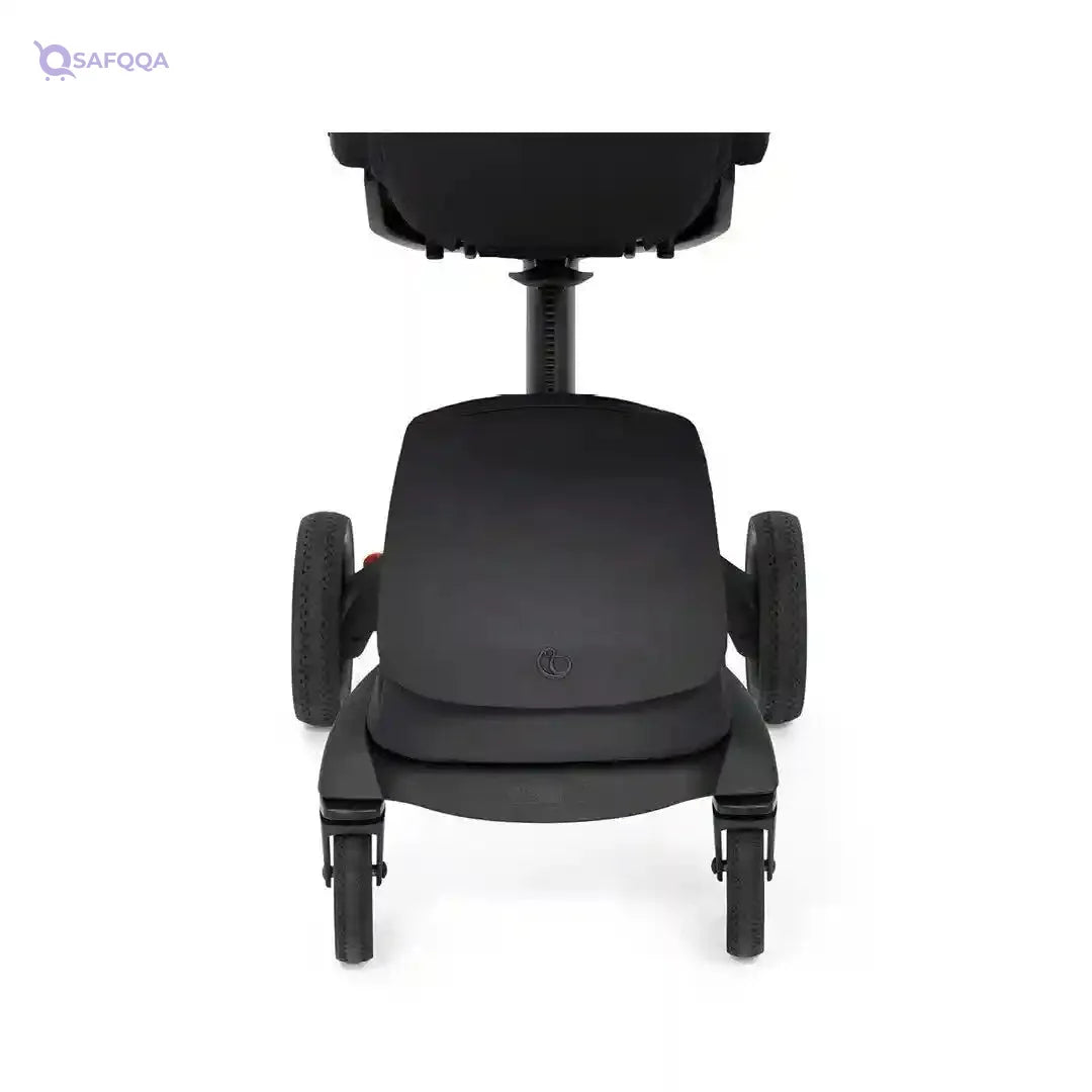 Stokke Luxury Baby Stroller - Adjustable for Both Baby & Parents’ Comfort - Padding, Harness & Reflective Zipper for Added Safety - Folds in One Step - Black - Safqqa