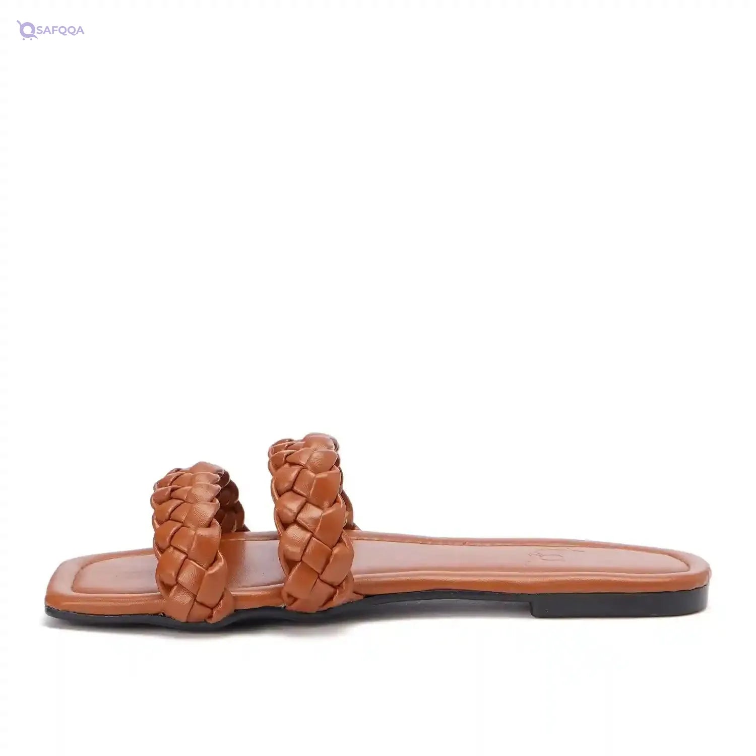 TGS womens Chunky Braided Slipper Flip-Flop - Safqqa