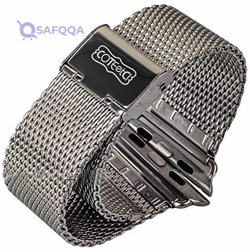 Generic For Apple Watch 42mm - Replacement Stainless Steel Watch Band - Silver - Safqqa