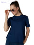 Splash Stars Print Round Neck Short Sleeves Blouse for women - Safqqa Egypt
