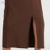 Solid Maxi Pencil Skirt with Slit Detail - Safqqa Egypt
