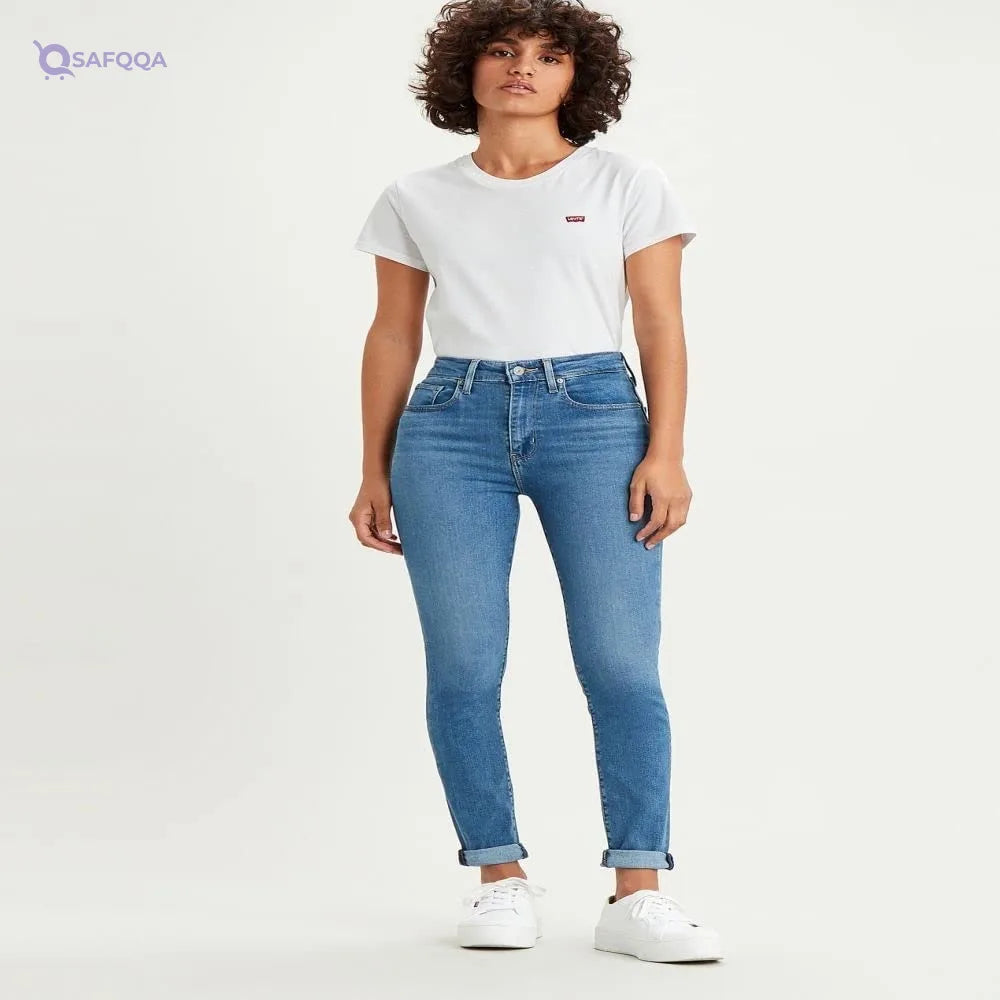 Levi's Skinny Jeans For Womens High-rise waist for a flattering fit - Safqqa