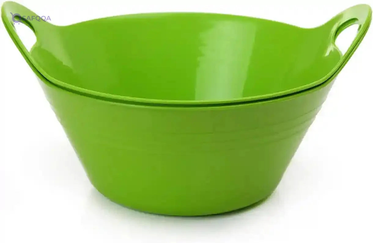 Mintra Home Plastic Bowls with Handles (1.8L Medium 2pk, Green) - Safqqa