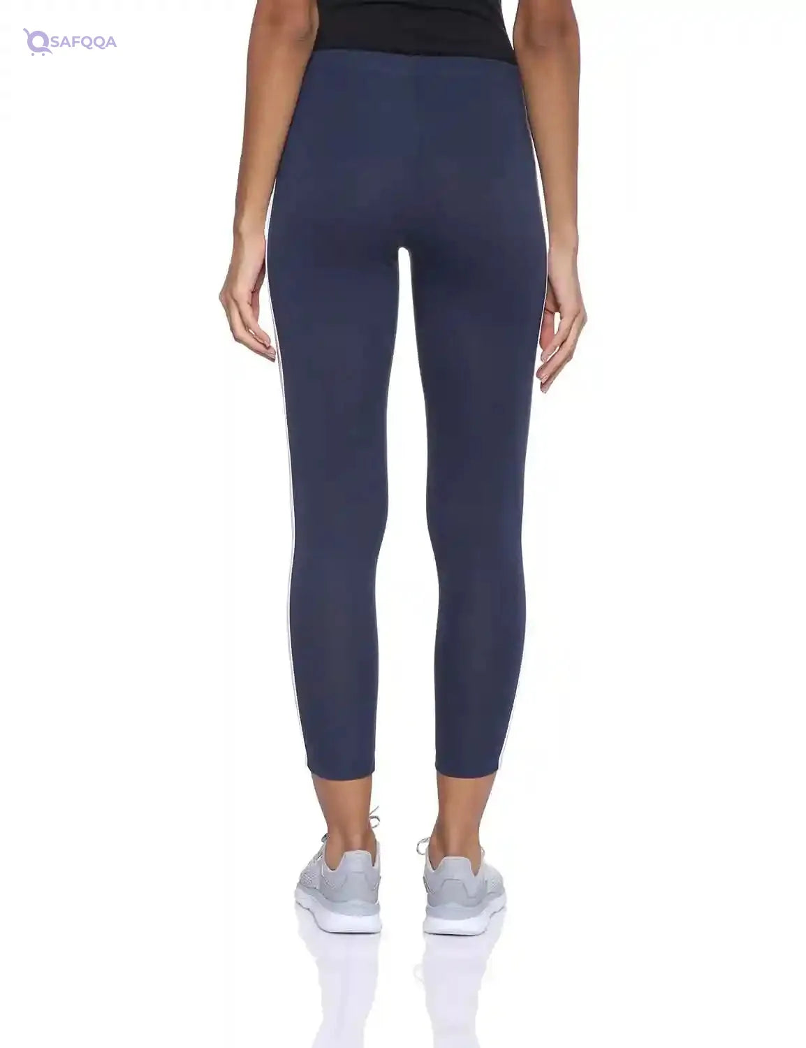 U Athleisure Side Contrast Double-Stripe Cropped Traning Tights for Women - Safqqa Egypt