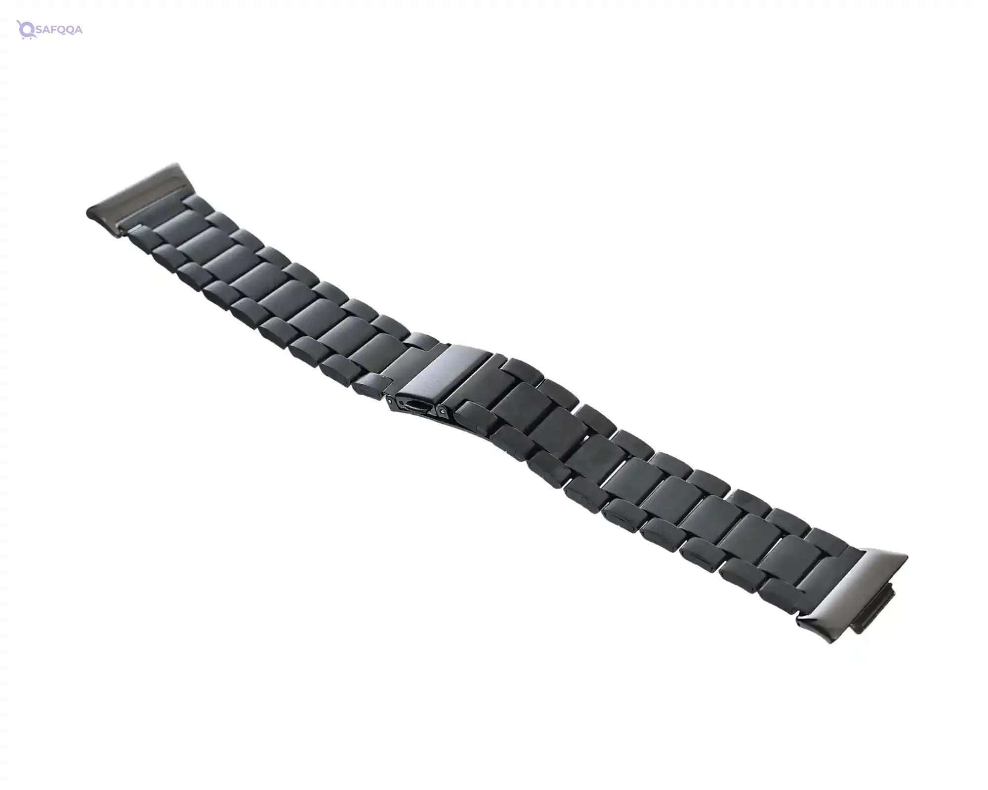 accessories shop Metal Watch Strap With Classic Design And Flexibility For Smart Watch Fit 2 - Black - Safqqa Egypt