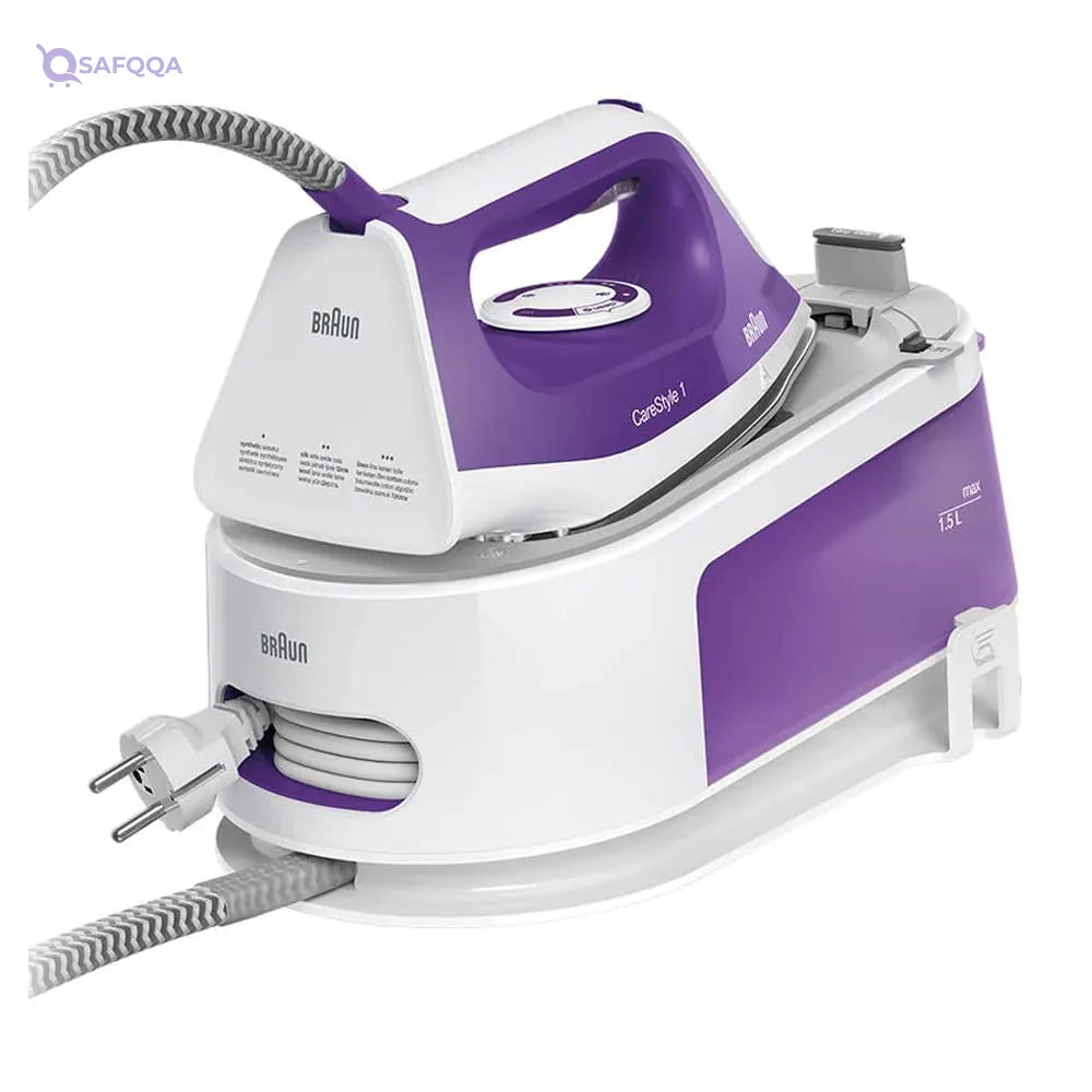Braun CareStyle IS1014 Steam Generator Iron – 2200W, 1.5L Tank, FreeGlide 3D Technology - Safqqa