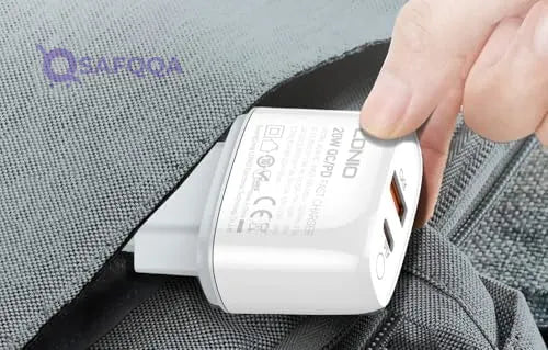 Ldnio Fast Charger Dual Usb Ports With Type-C-Type-C Cable• Suitable for home, office, and travel charging needs - Safqqa