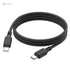 Hoco X90 - Cool Silicone Fast Charging And Data Transmittion Cable (60W - 20V- 3A - 1M), USB-C To USB-C Plug, Compatible With Samsung Huawei Xiaomi Oppo - Black - Safqqa Egypt