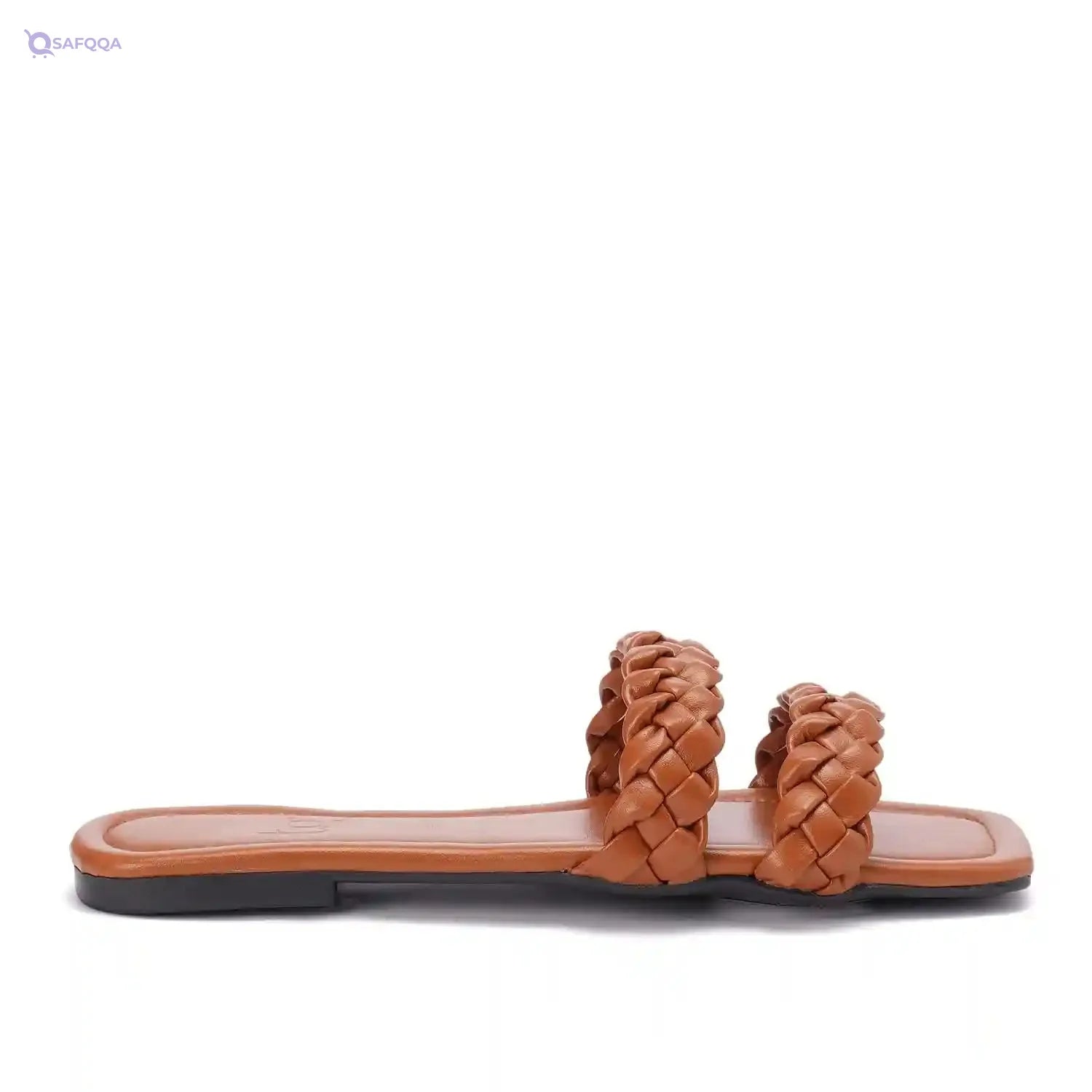 TGS womens Chunky Braided Slipper Flip-Flop - Safqqa