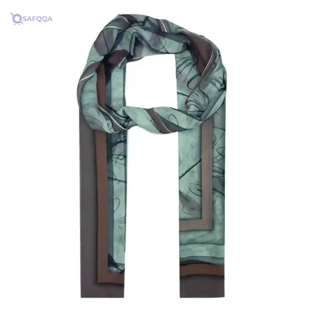 EL Modather Chiffon Crepe Scarf for women 195 * 70cm-Multicolor - Safqqa Egypt