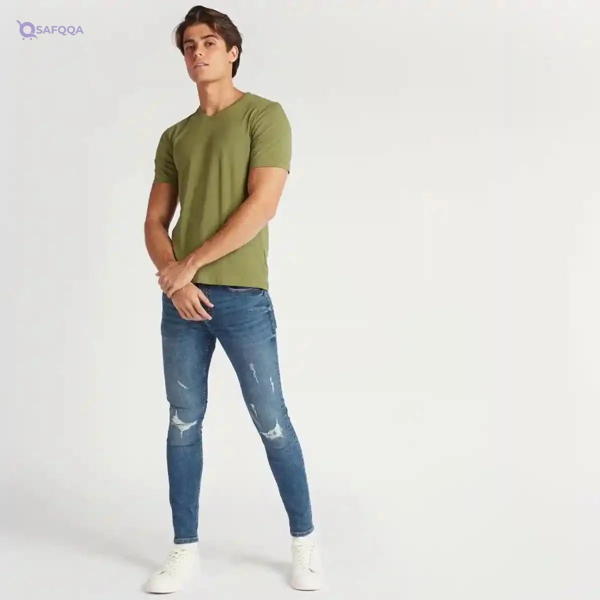 Splash mens 3516735 VNECK SOLID T-Shirt (pack of 1) - Safqqa Egypt