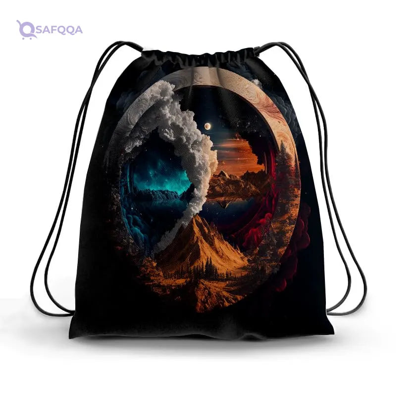 TAT DRAWSTRING BAG - 648, MultiColor, Large - Safqqa
