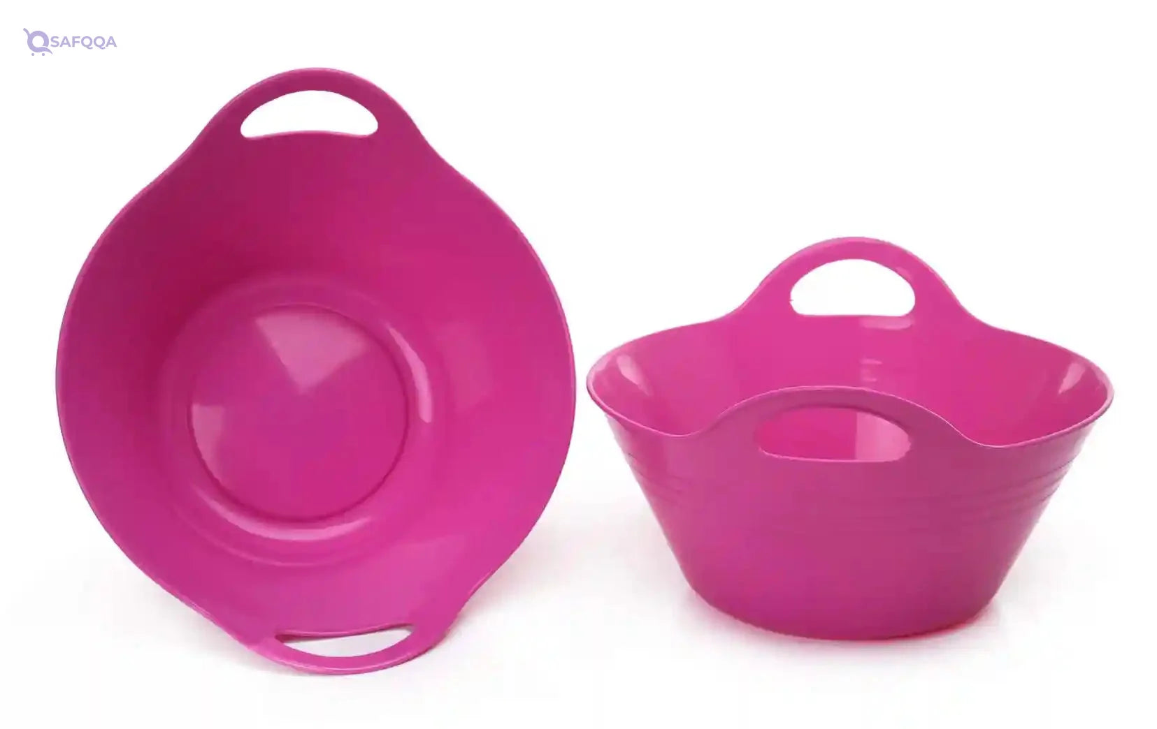 Mintra Home Plastic Bowls with Handles – 2.5 L Medium, 2 Pieces - Safqqa