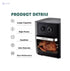 Sokany AF-003 Super Air Fryer 12L – 1700W Powerful Digital Air Fryer (Light Scratches) - Safqqa