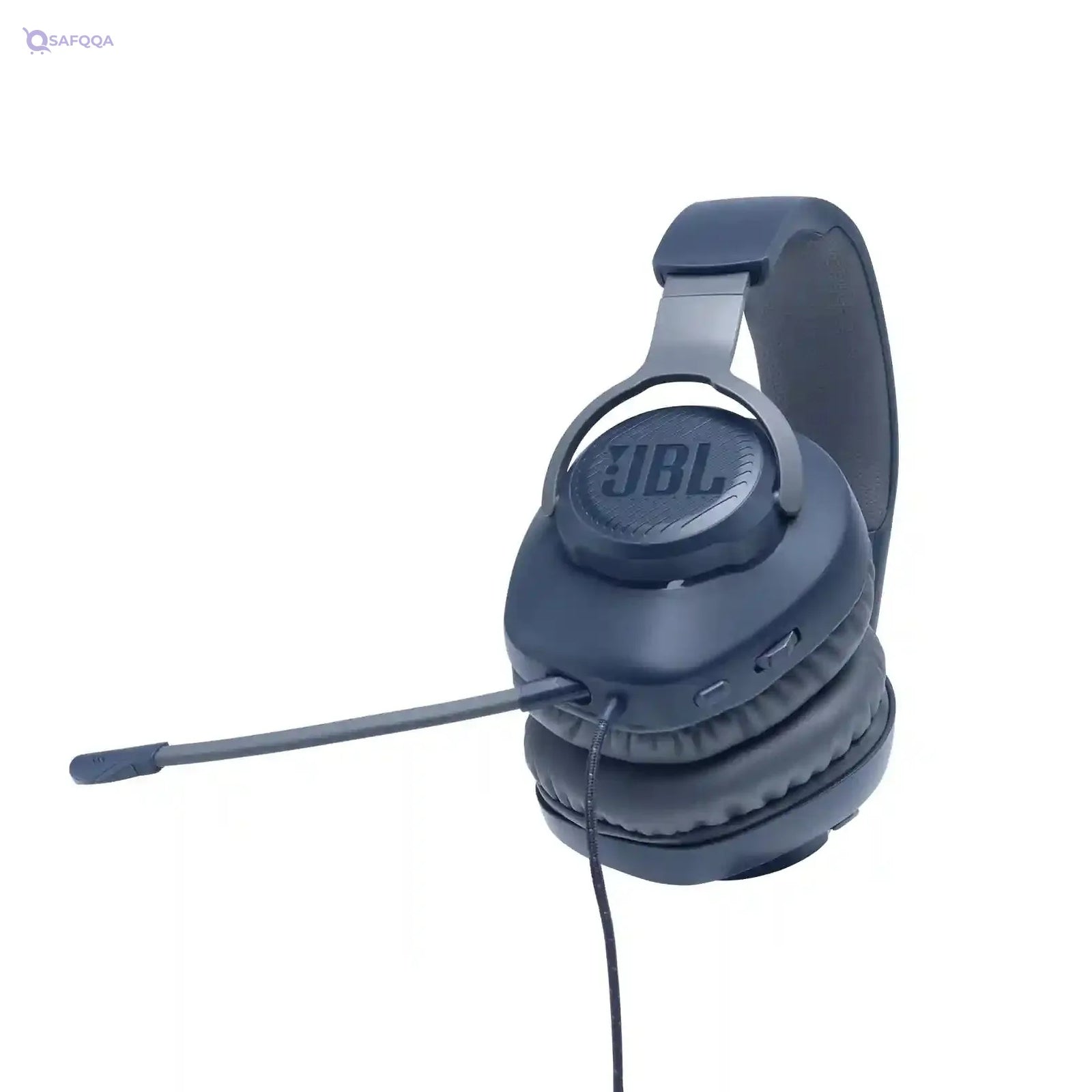 JBL Quantum 100 Wired Over-Ear Gaming Headset With A Detachable Voice-Focus Boom Mic, Quantumsound Signature, Lightweight Headband, Memory Foam Ear Cushion, Pc And Gaming Console Compatible - Blue - Safqqa