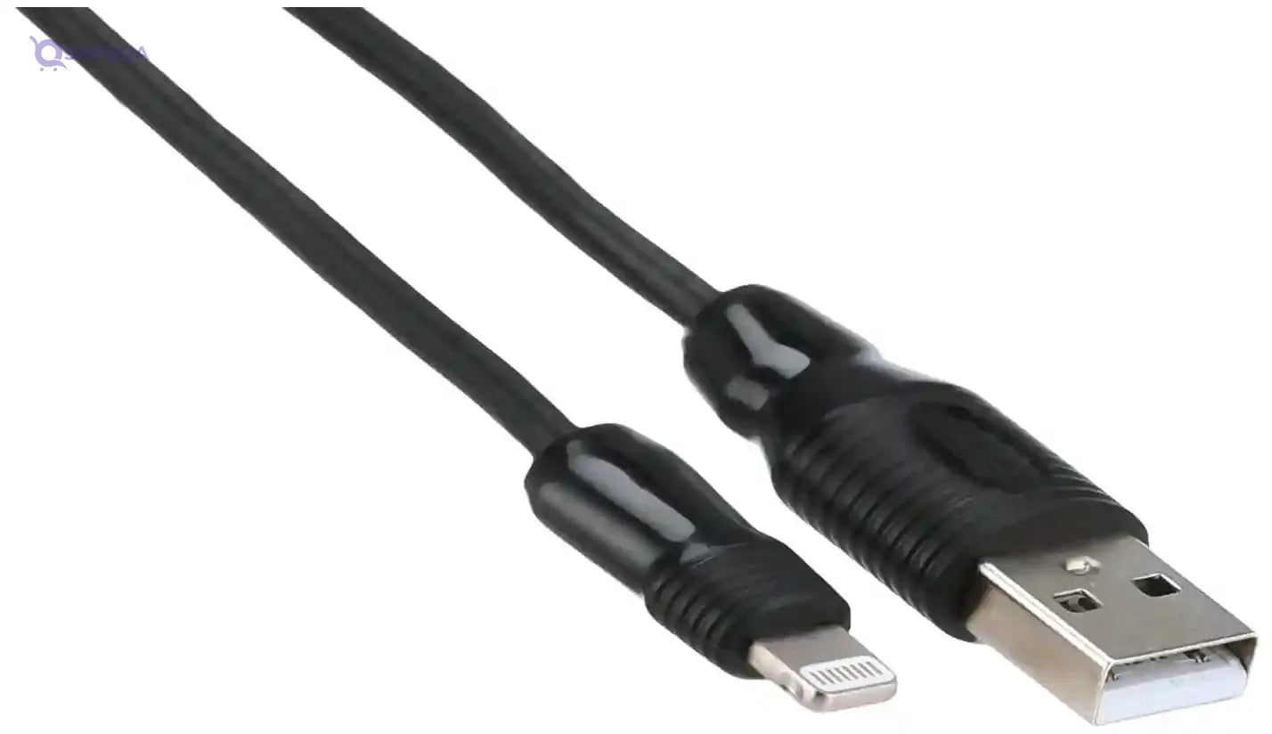 L'AVVENTO MX14B USB CABLE TO LIGHTNING 8 PIN USB CABLE, 1 METER - BLACK - Safqqa Egypt