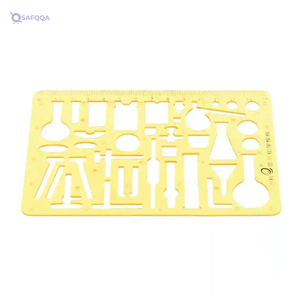 Elmaayergy K13 Plastic Ruler With Scientific Shapes With Durable Material, Suitable For School And Home - Safqqa Egypt