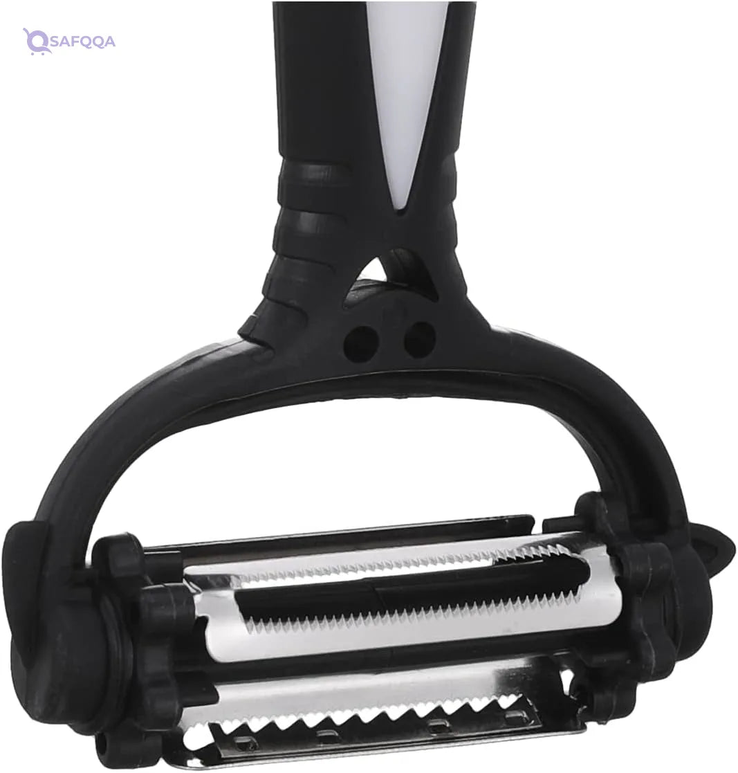 Rustomart 3 in 1 stainless steel potato peeler with plastic handle,• Easy to use for various vegetables - Safqqa