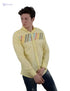 White Rabbit Men's Long Sleeve Shirt with Front Stripe Print - Size L - Safqqa Egypt