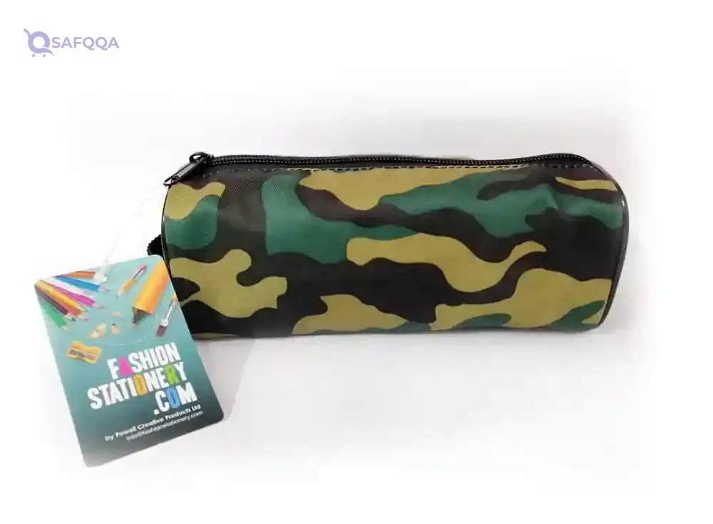Ball Creative Camouflage Green Polyester Pencil Case with Durable Zipper - Safqqa Egypt
