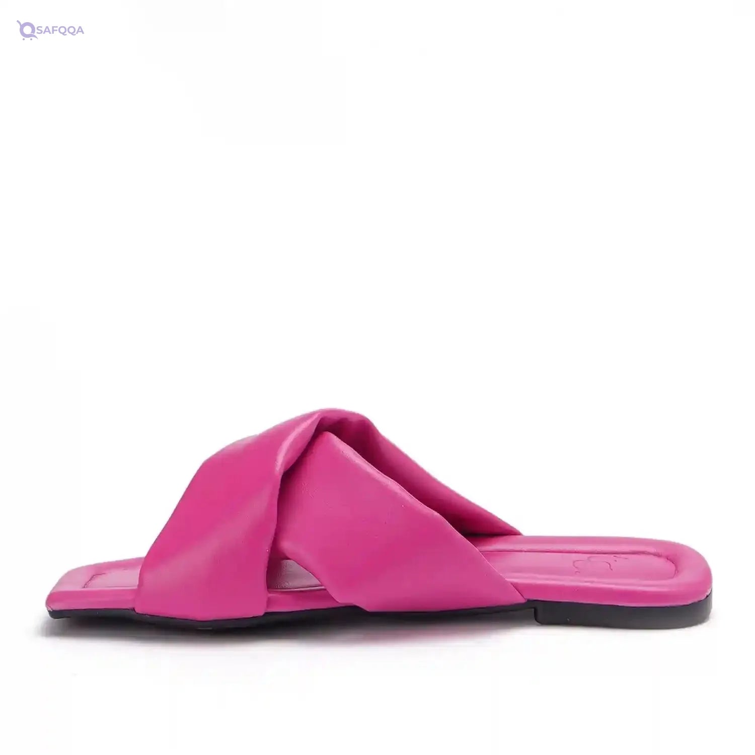 womens Wide Cross Strap Slippers Flip-Flop - Safqqa Egypt