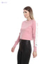 U Athleisure Side Stripe Ribbed Trims Crew Neck Cropped Sweatshirt For Women, - Safqqa