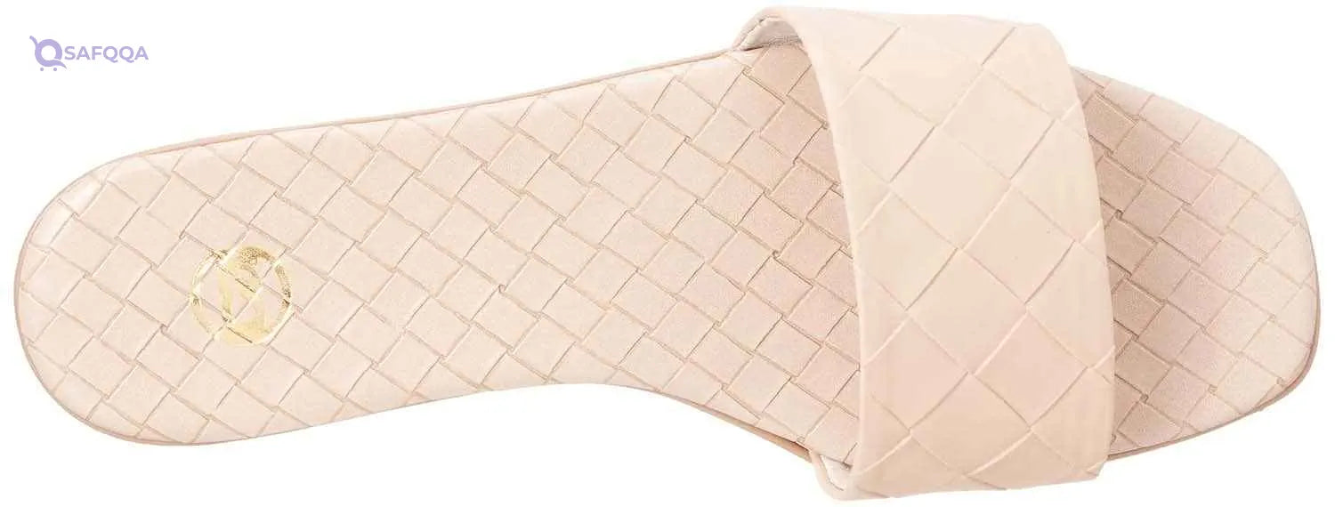 Square-Toe Basket-Weave Slide Slippers for Women - Safqqa Egypt