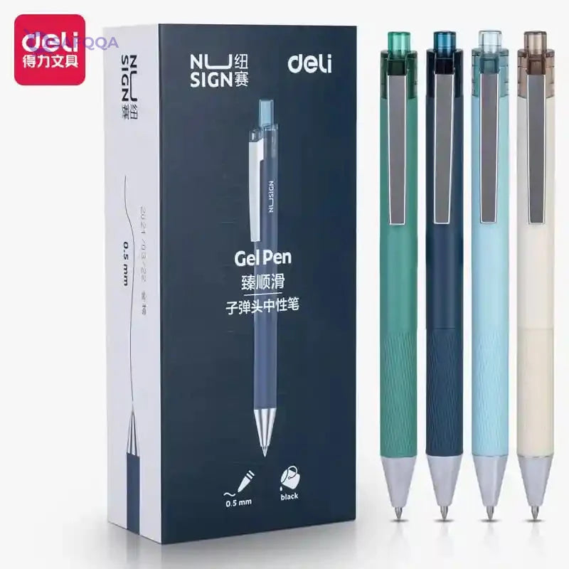 deli Nusign Bullet Tip Gel Pen, 0.5 mm Nib, 100143002 - Safqqa