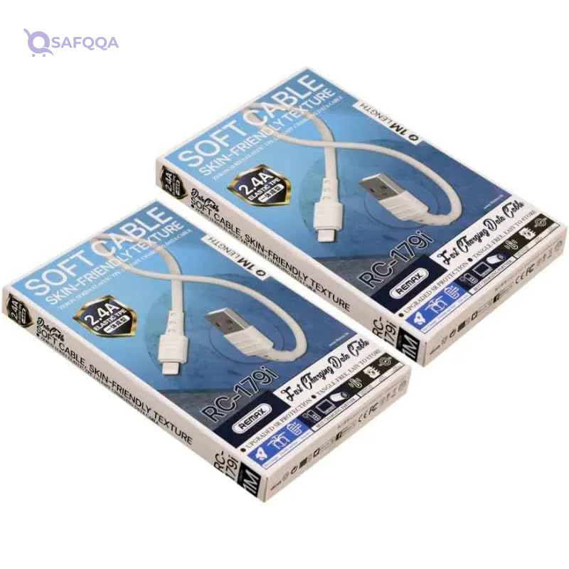 Remax RC-179i Series 2.4a High Elastic Data Lightning Cable - Safqqa