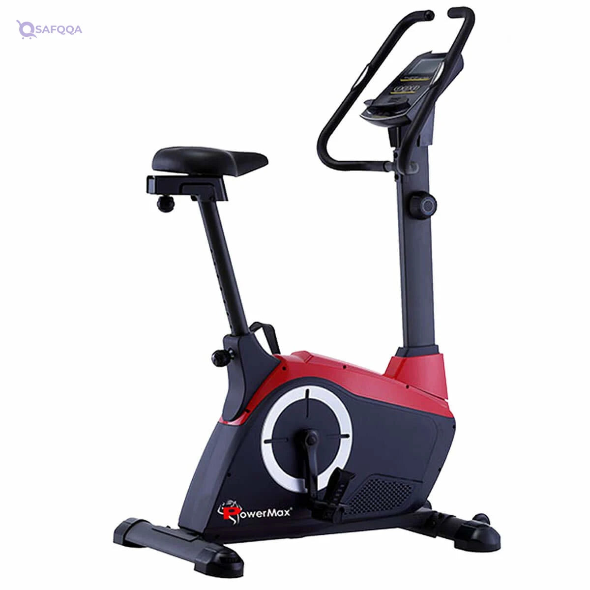 PowerMax Fitness BU-900 Magnetic Upright Bike for Adults, Home Use - Safqqa